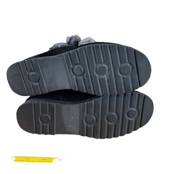 Forrest Black leather winter boots uppers faux fur trim and lining size 7.5 - Picture 6 of 10